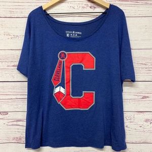 Cleveland T-Shirt Blue Red Short Sleeve Relaxed XL